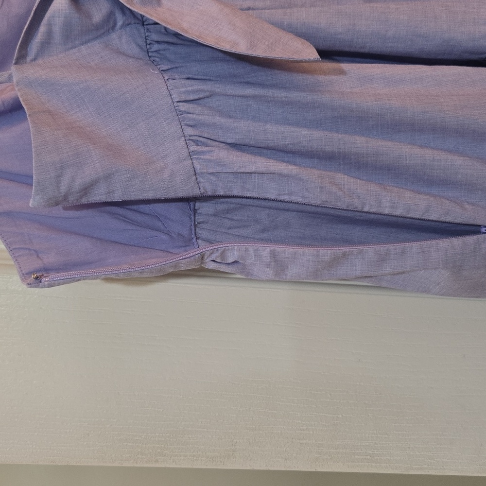 J. Crew Tie-Back Tiered Cotton Poplin Dress GUC - Picture 7 of 10